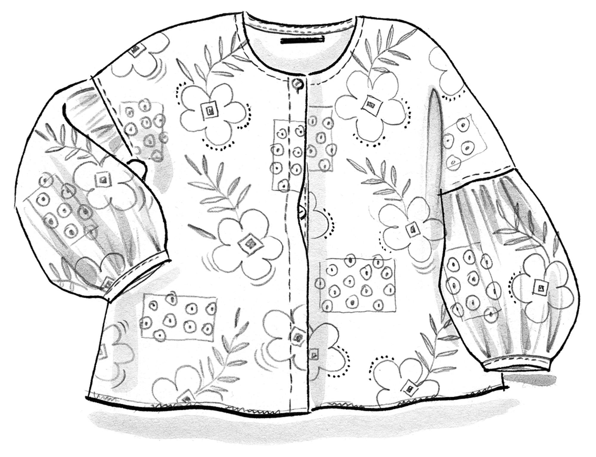 Bluse „Chamomile“ aus Öko-/Recycling-Baumwolle