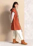 Robe en coton biologique tissé (henné S)