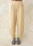 Woven organic cotton trousers (oatmeal M)