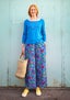 “Salsa” woven organic cotton trousers cornflower blue thumbnail