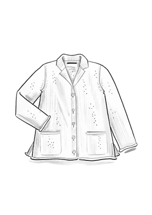 Gestreifter oder einfarbiger Strickblazer aus Lammwollmischung - lorbeer-melange