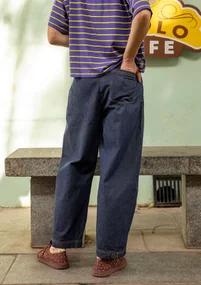 Webhose „Ines“ aus Bio-Baumwolle - dunkelindigo