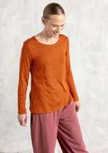 Jerseyshirt „Tina“ aus Lyocell/Elasthan - henna-gemustert