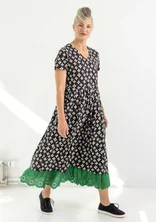 Jerseykleid „June“ aus Bio-Baumwolle - schwarz-gemustert