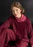 Sweater in organic wool (burgundy M)