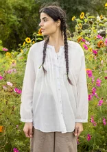 “Garden” blouse in organic cotton - vanilj