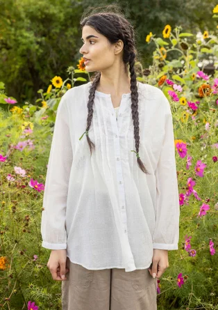 “Garden” organic cotton blouse - vanilla