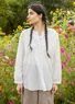 Bluse «Garden» i økologisk bomull (vanilje S)