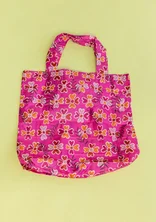 “Peggy” fold-up shopping bag made from recycled polyester - hibiskus
