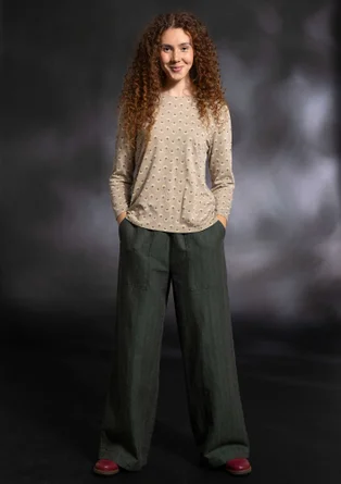 “Sigrid” organic cotton/lyocell top - warm grey