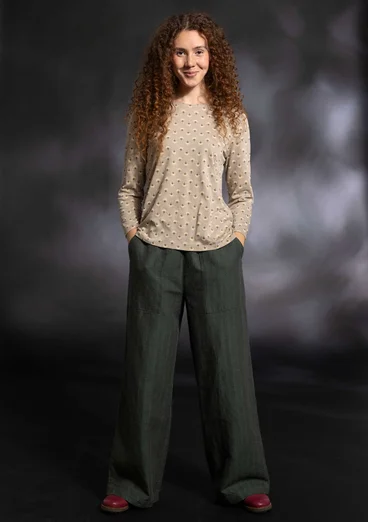 “Sigrid” organic cotton/lyocell top - warm grey