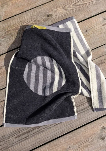 Set van 2 gastendoekjes "Sunset" van biologisch katoen - zwart