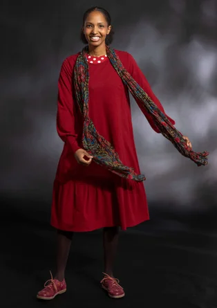 Robe en jersey de coton biologique/lin - grenade