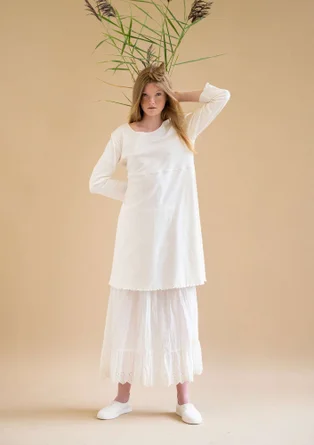 Organic cotton jersey dress - ecru
