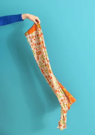 Écharpe ”Sally” en coton biologique - pamplemousse