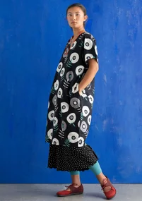 Webkleid „Julie“ aus Öko-Baumwolle - schwarz