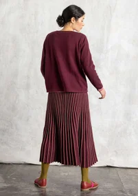 Strickjacke aus Bio-/Recycling-Baumwolle - aubergine