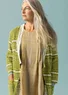 “Elsie” cardigan in organic/recycled cotton (asparagus L)
