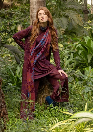 Pantalon "Harriet" en jersey de lyocell/élasthanne - aubergine
