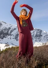 Jupe "Forgetmenot" en maille d’alpaga mélangé - aubergine/chiné