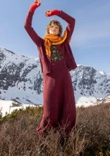 Jupe "Forgetmenot" en maille d’alpaga mélangé - aubergine/chiné