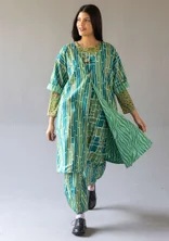 Kleid „Zebra“ aus Bio-Baumwollgewebe - apfelgrün