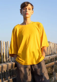 Jerseyshirt aus Bio-Baumwolle/Leinen - löwenzahn