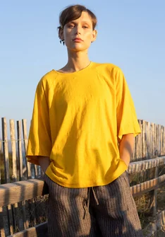 Organic cotton/linen jersey top - dandelion