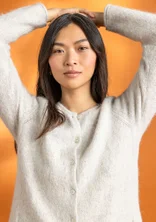 Cardigan in an alpaca blend - feather/melange