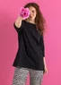 Tunika „Vendela“ aus Bio-Baumwollgewebe (schwarz XL)