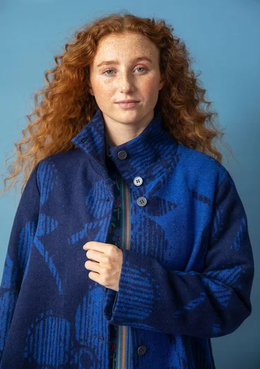 Manteau "Marabel" en tissu de laine/polyester - indigo foncé