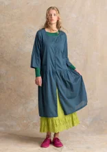 Kleid „Tindra“ aus Bio-Baumwollgewebe - indigogrün