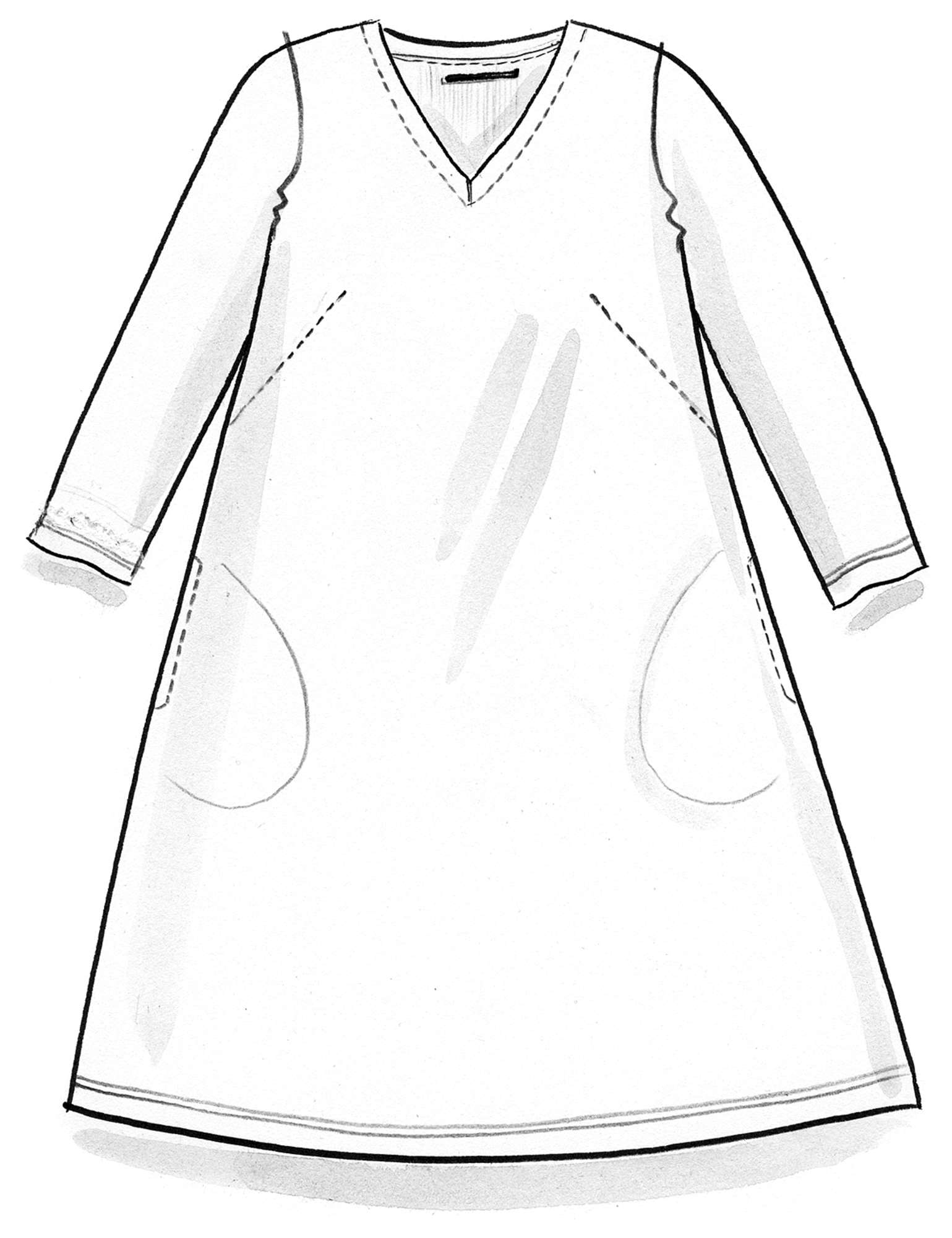 Velours jurk van biologisch katoen/gerecycled polyester