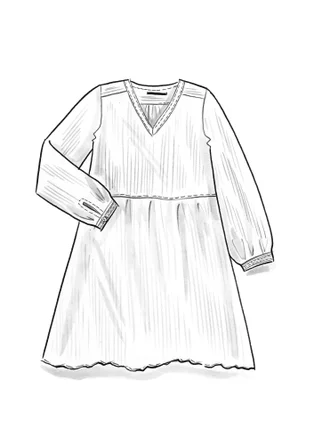 Tunique en tissu de coton biologique/viscose - écru