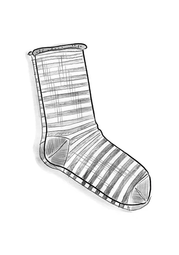 Stricksocken aus Lammwolle - dunkeljaspis