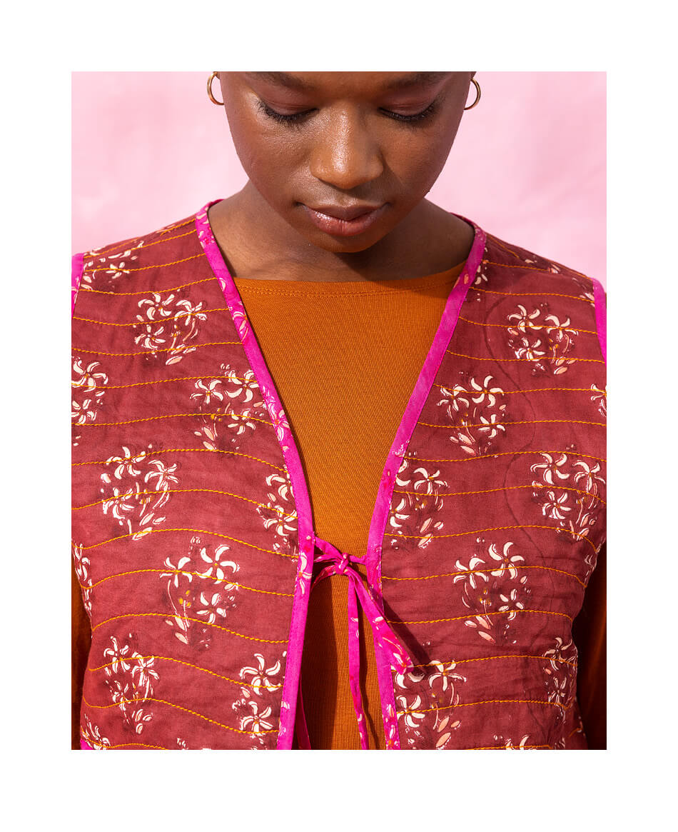 “Malli” organic cotton quilted waistcoat