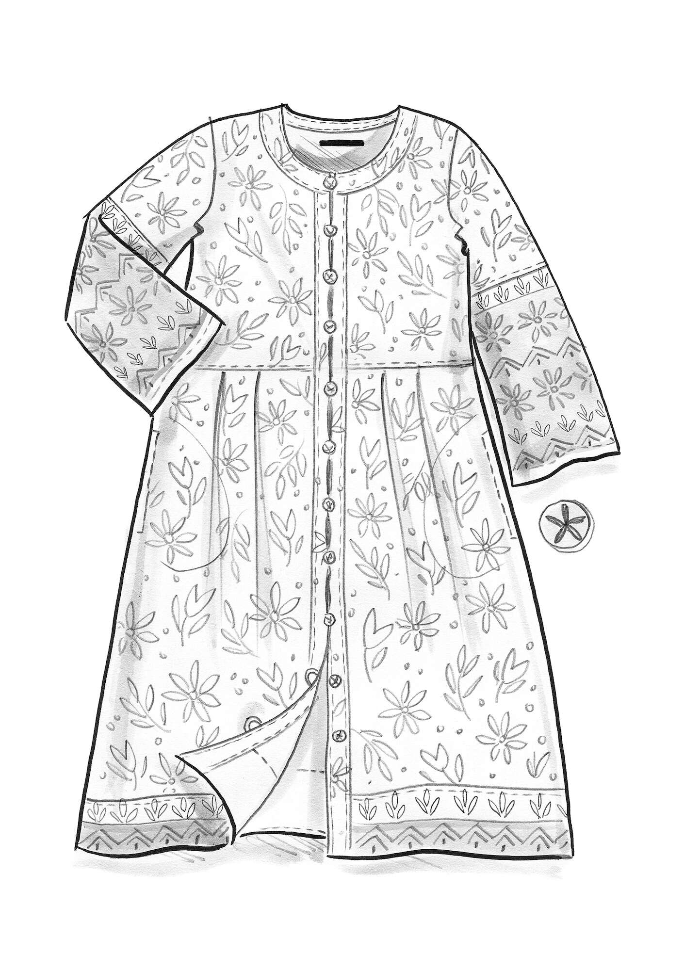 “Kauri” woven organic cotton dress  lupin