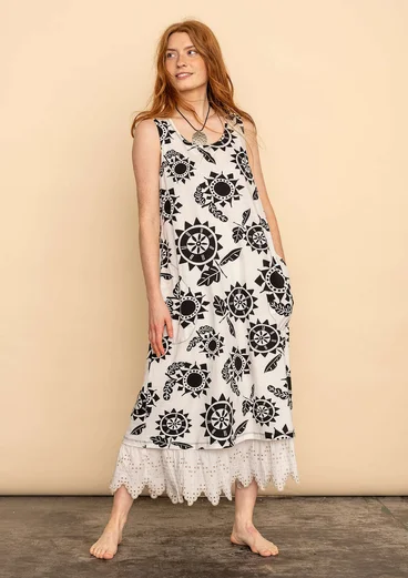 Robe "Kiku" en jersey de coton biologique - noir