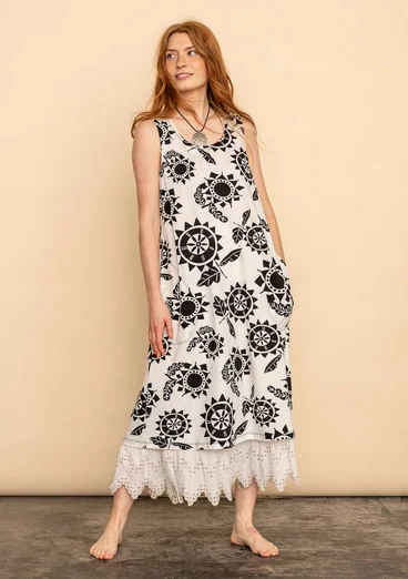 Robe "Kiku" en jersey de coton biologique - noir