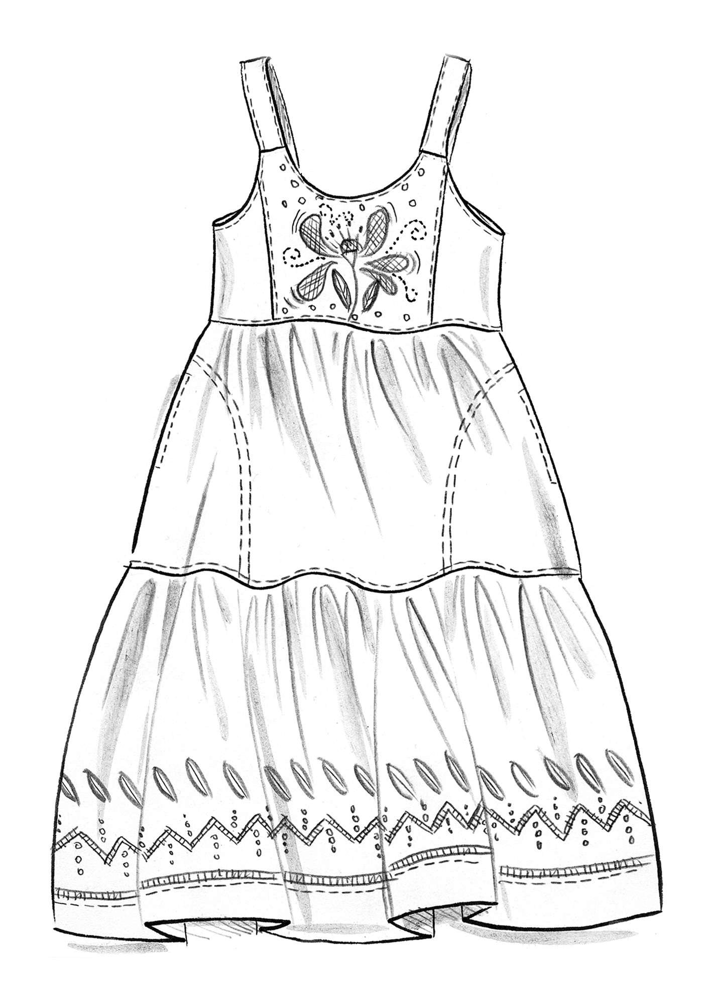 Kleid „Fantasia“ aus Öko-Baumwolle halbgebleicht thumbnail