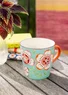 Mugg "Petals" i keramik (dovgrön En storlek )