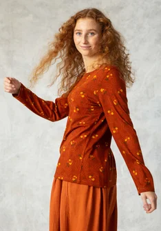 Top " Amandine" en coton biologique/modal - rouille