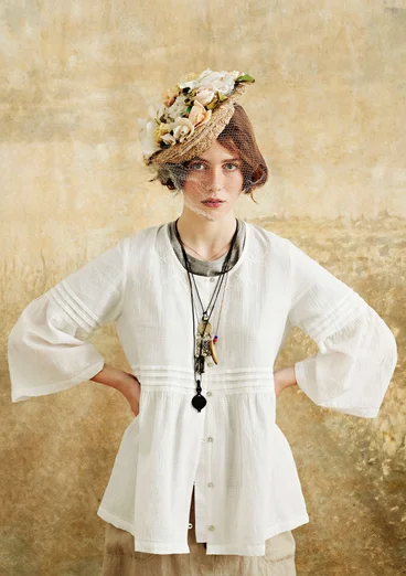 Blouse "Tanne" en coton biologique - blanc cassé