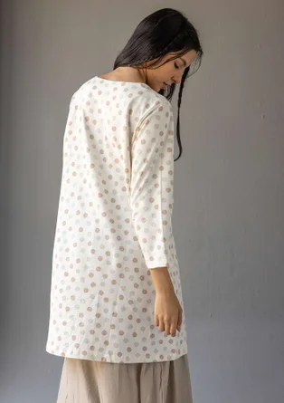 Jerseytunika "Ton" i økologisk bomuld - vanilje