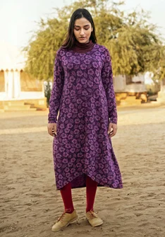Robe "Hibiscus" en jersey de lyocell/élasthanne - allium