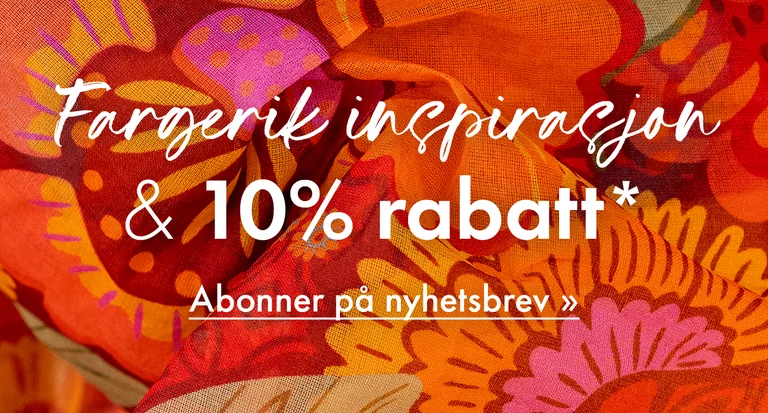 Fargerik inspirasjon & 10 % rabatt