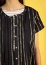 Robe "Ikat" en coton tissé (noir S)