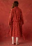 “Stars” terry robe in organic cotton (cranberry S/M)
