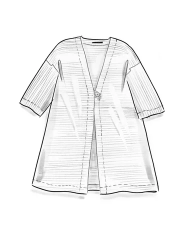 Velour kimono in organic cotton/recycled polyester - svart
