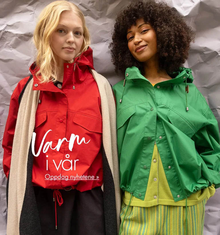 A collage of women wearing knitted cardigans in a variety of colours from Gudrun Sjödén.